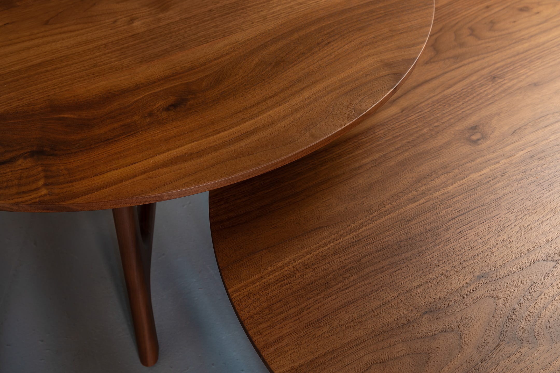 Nomeu Set Salontafels Massief Walnoot Lak - Afbeelding 2